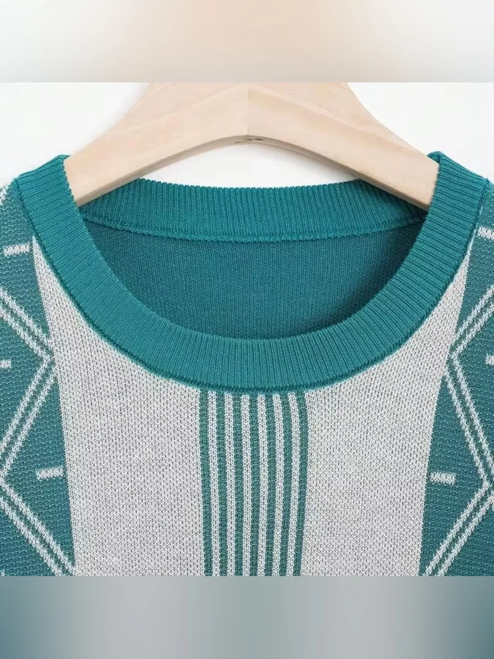 EUC Nitagut Striped & Geo Pattern Sweater